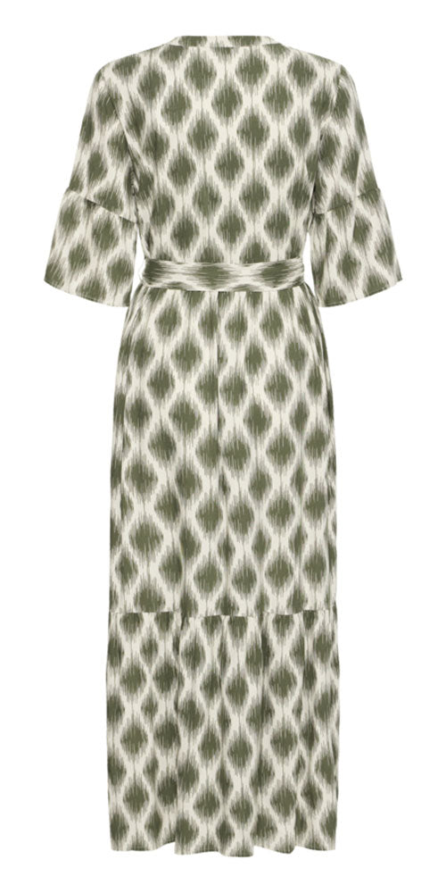 B.Young Tiered Ikat Dress, olive