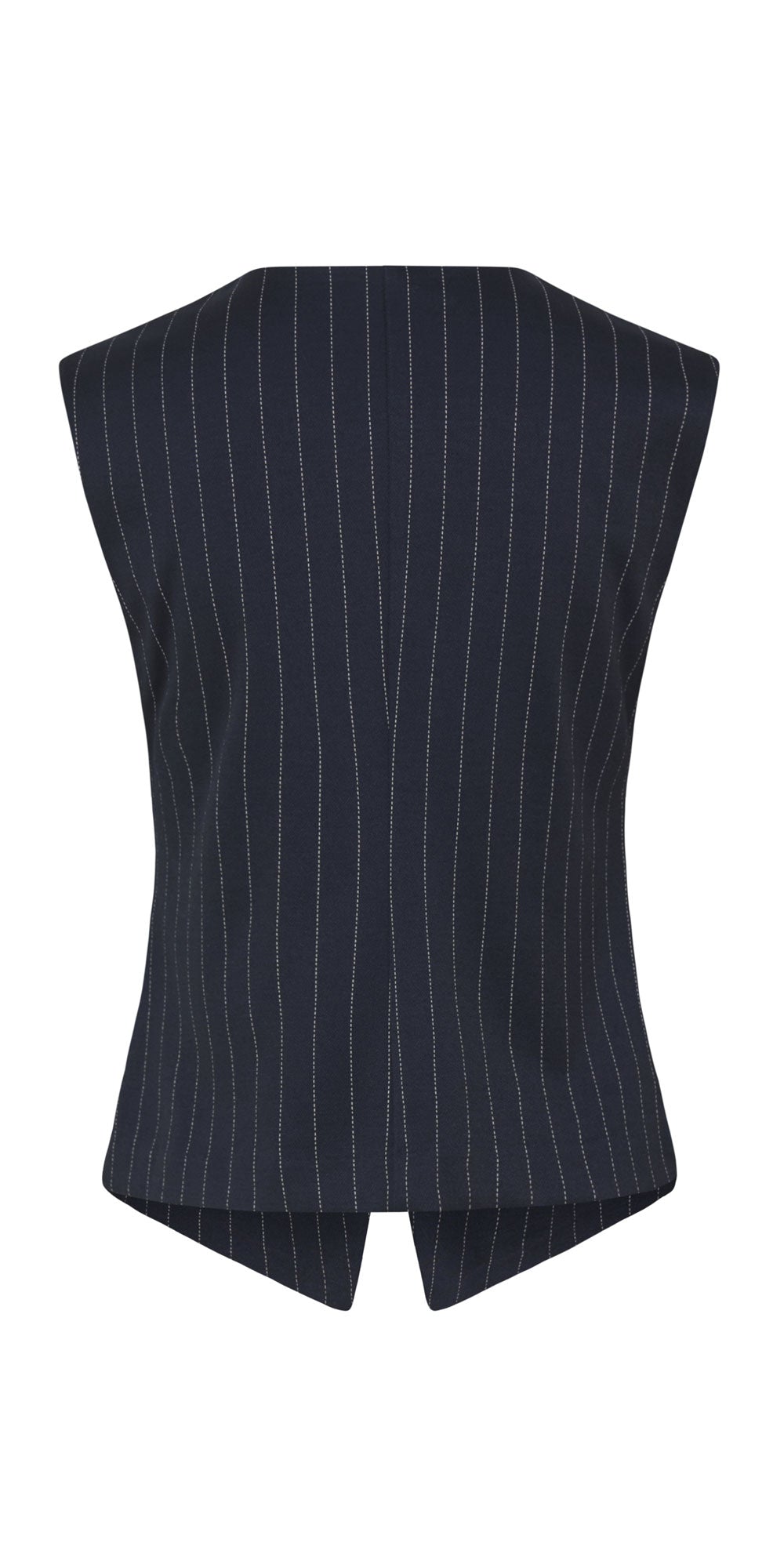 B.Young Pinstripe Ponte Knit Vest, navy