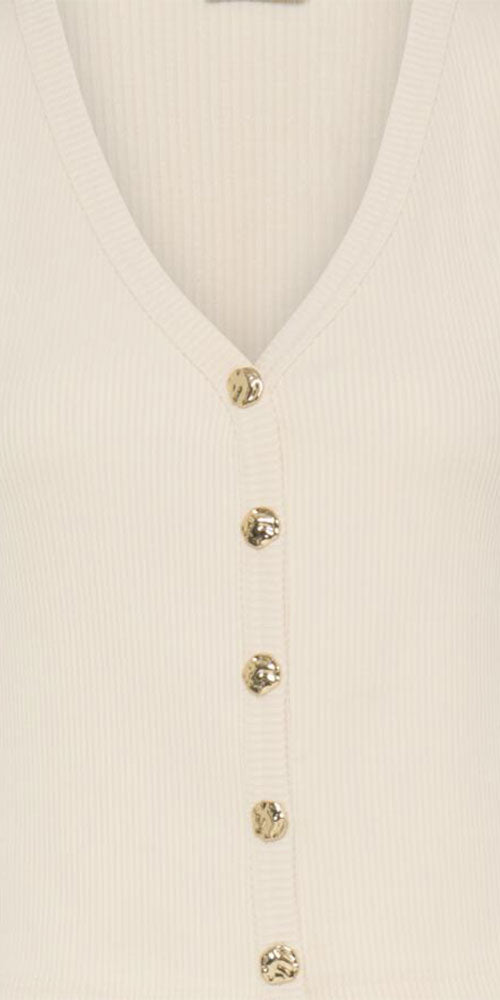 B.Young Ribbed Jersey Vest, birch