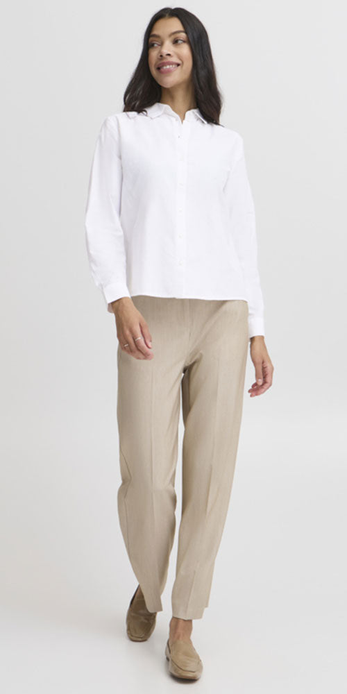 B.Young Button Up Shirt, white