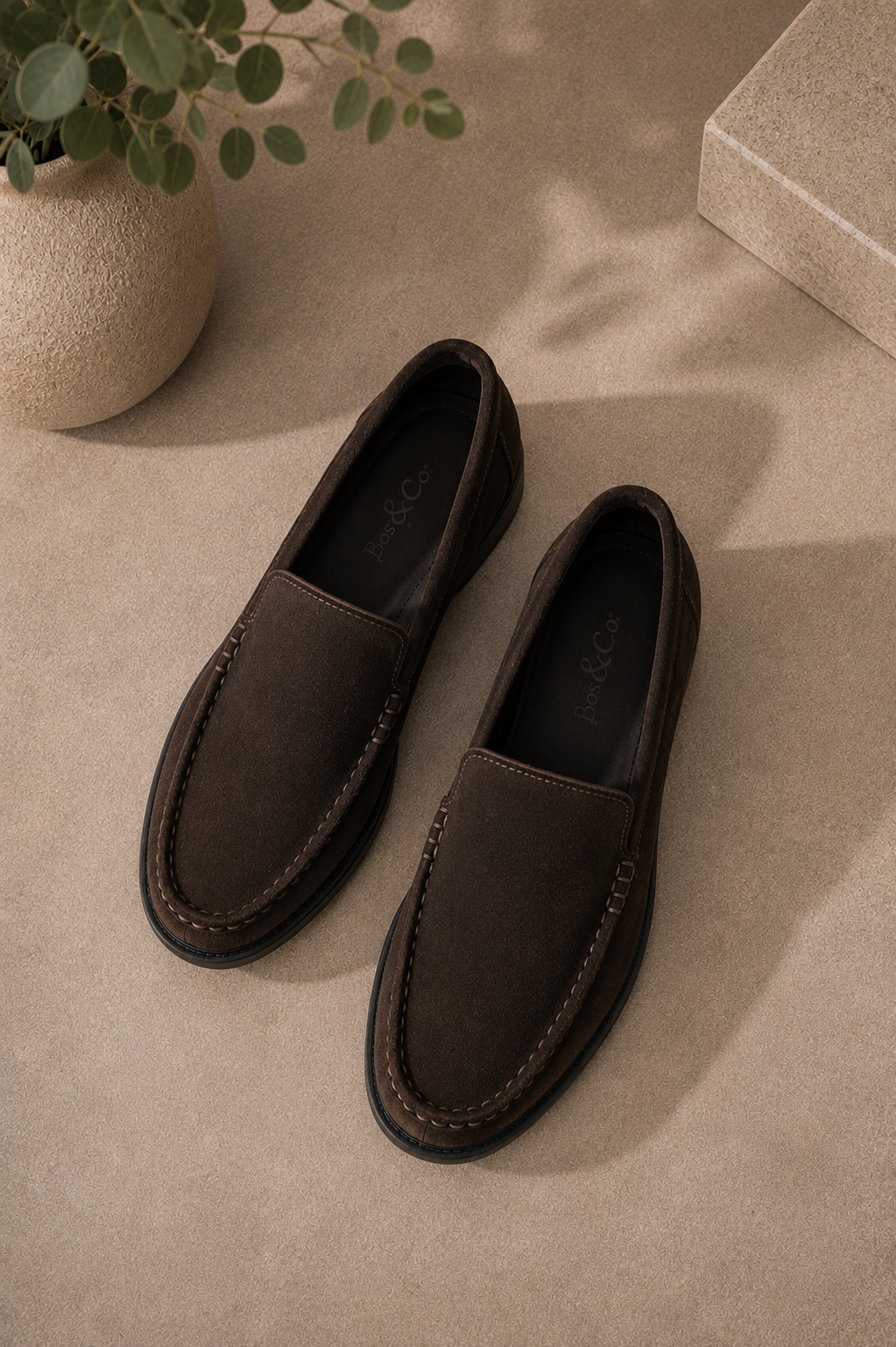 Bos & Co. Dela, chocolate suede