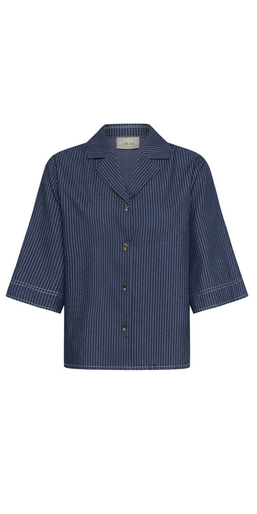 Cream Pinstripe Button Shirt