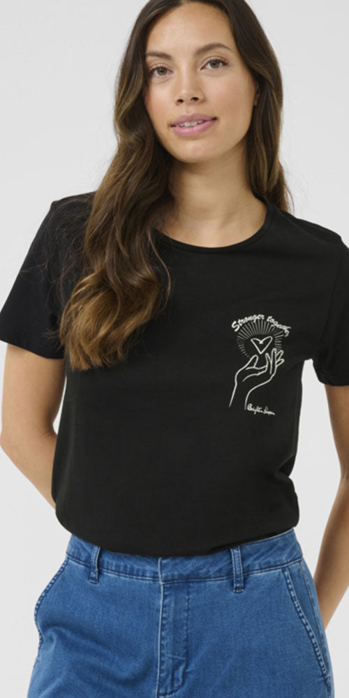 Cream Stronger Together Tee