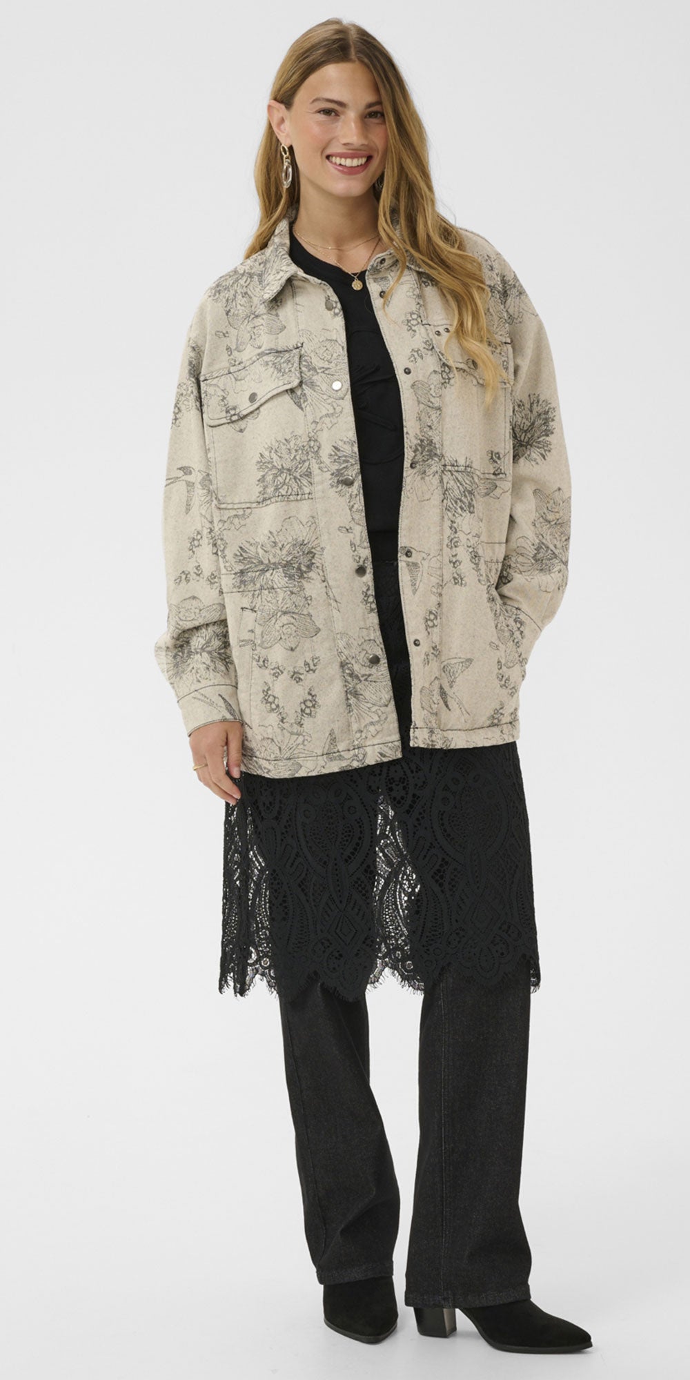 Cream Toile Print Jacket
