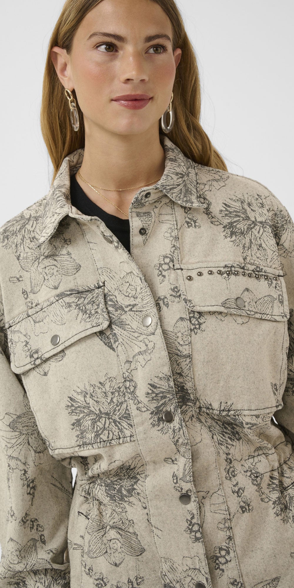 Cream Toile Print Jacket