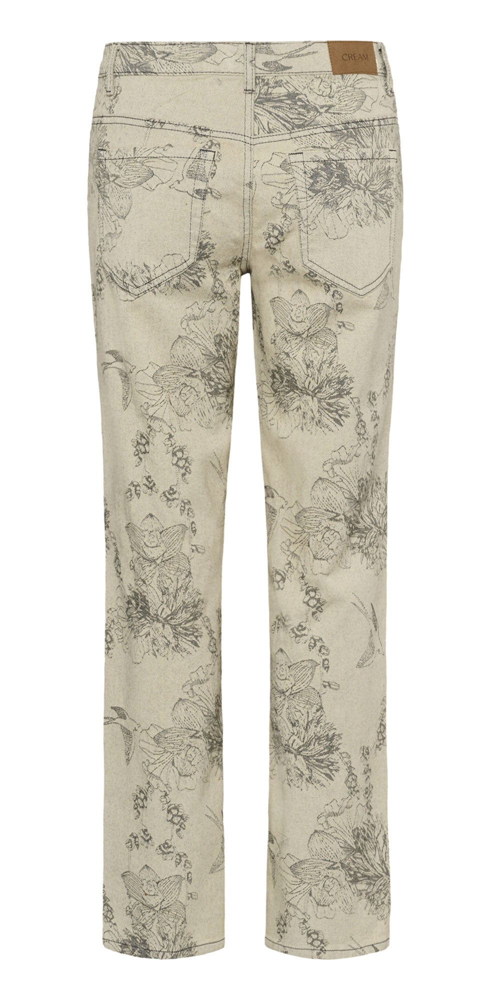 Cream Toile Print Jeans