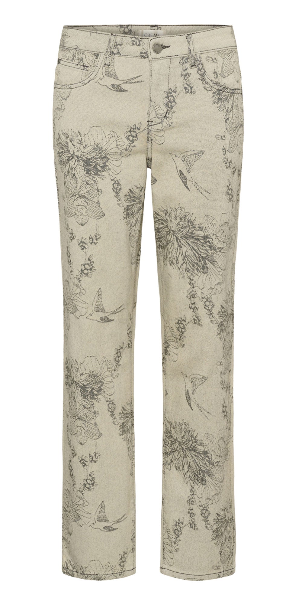 Cream Toile Print Jeans
