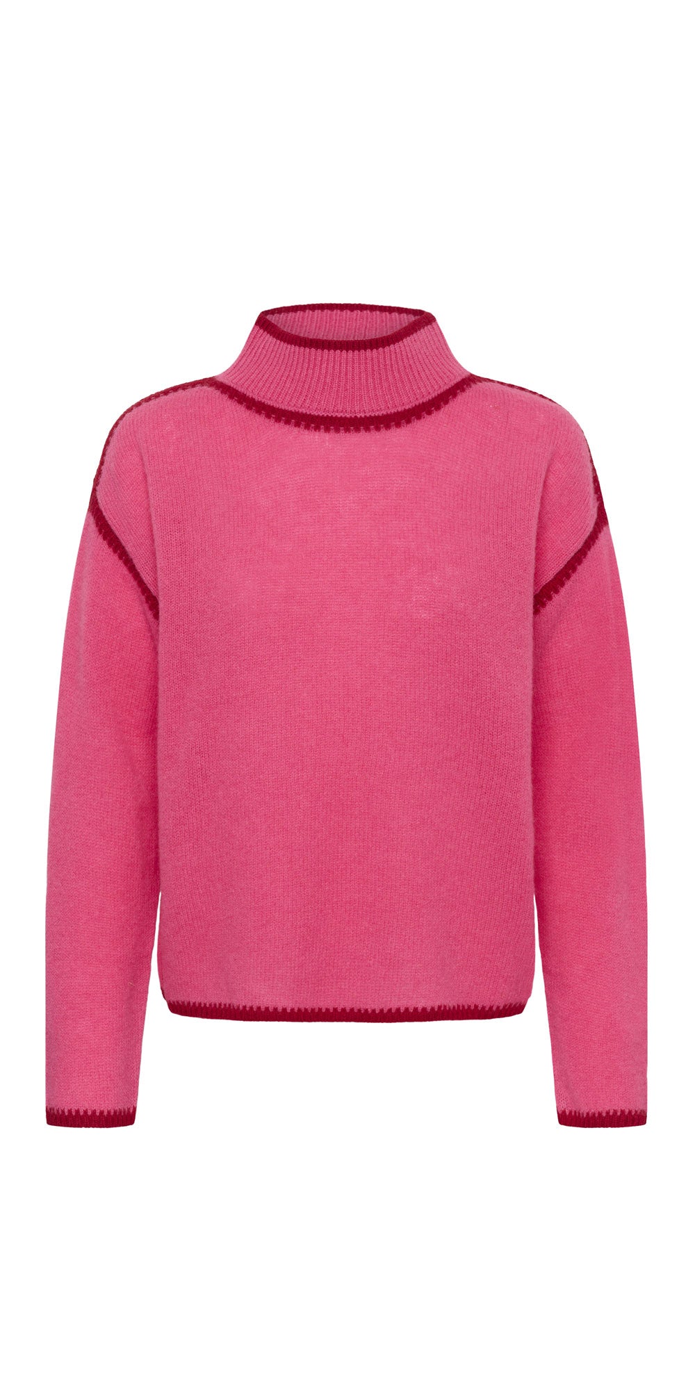 Culture Wool Blanket Stitch Sweater, pink