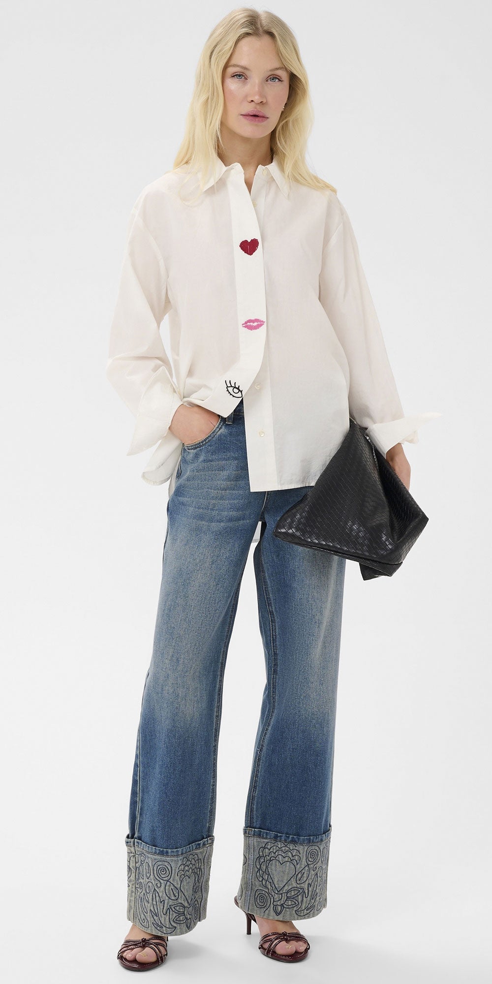 Culture Embroidered Placket Shirt