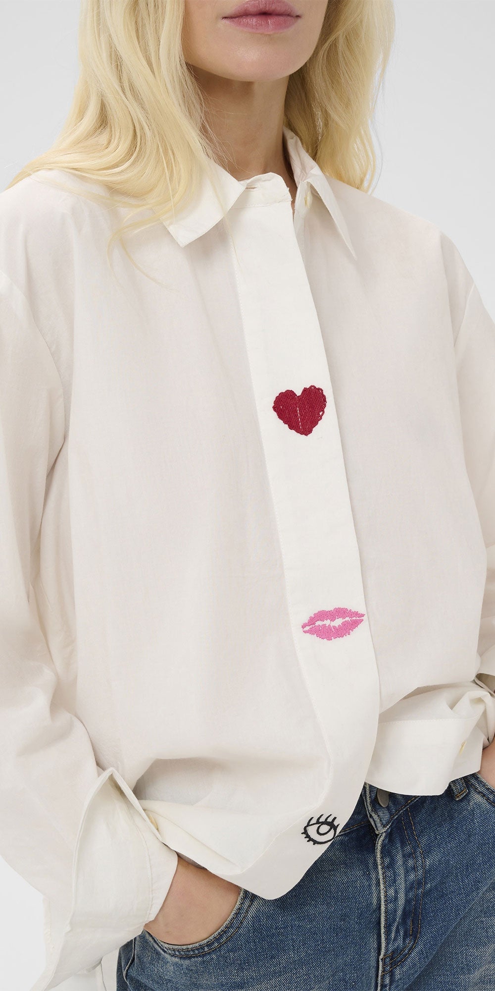Culture Embroidered Placket Shirt