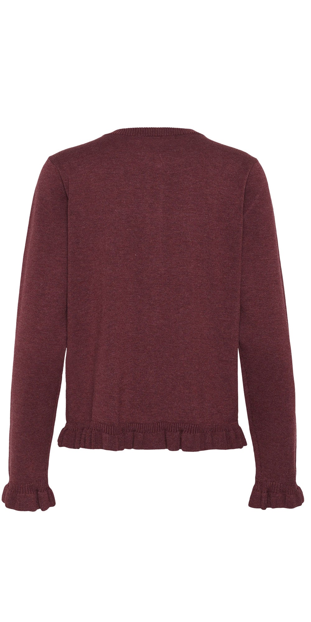 Culture Heart Button Frill Cardy, wine