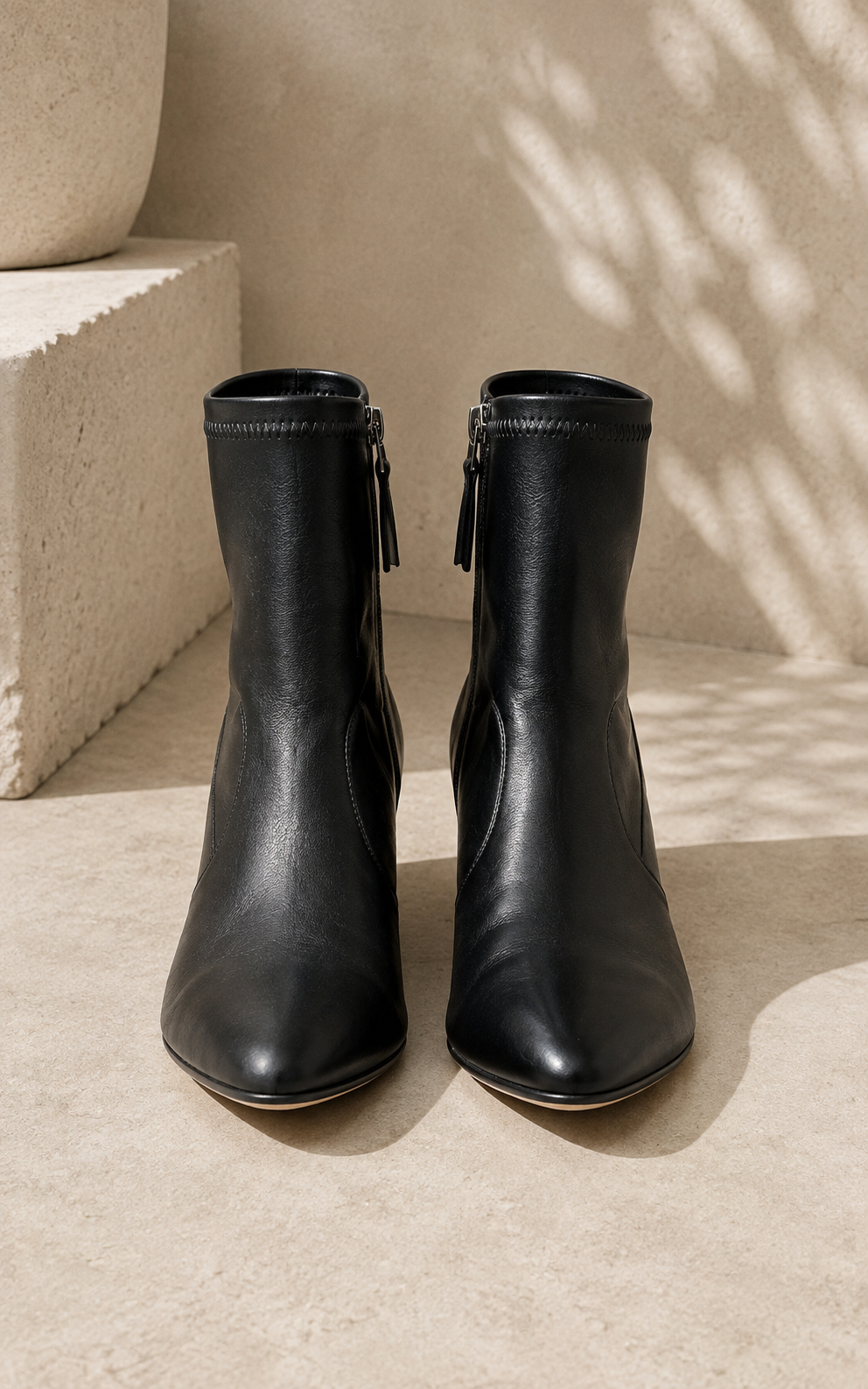 Django & Juliette Coss Kitten Heel Boots, black