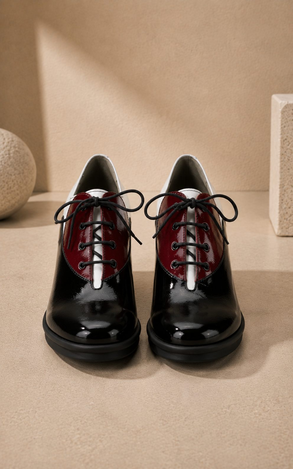 Fly London Geil, black/red/white