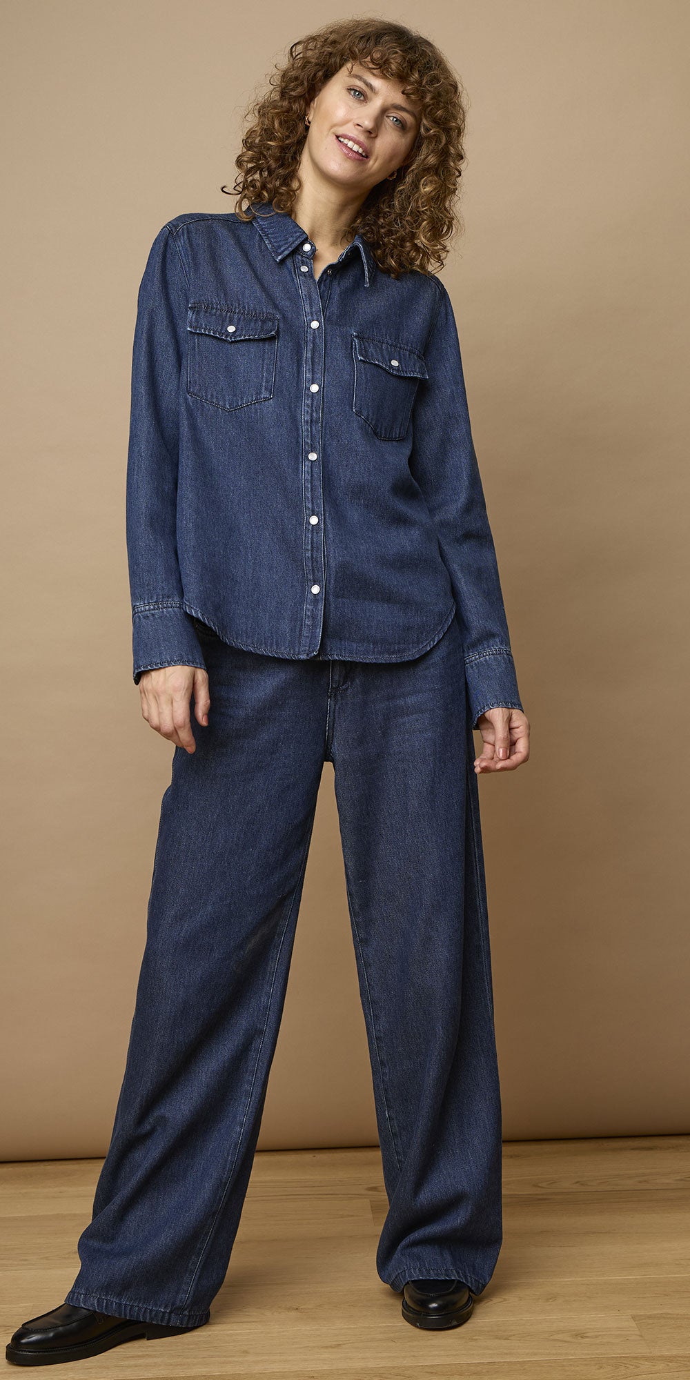 Fransa Dark Denim Jean Shacket