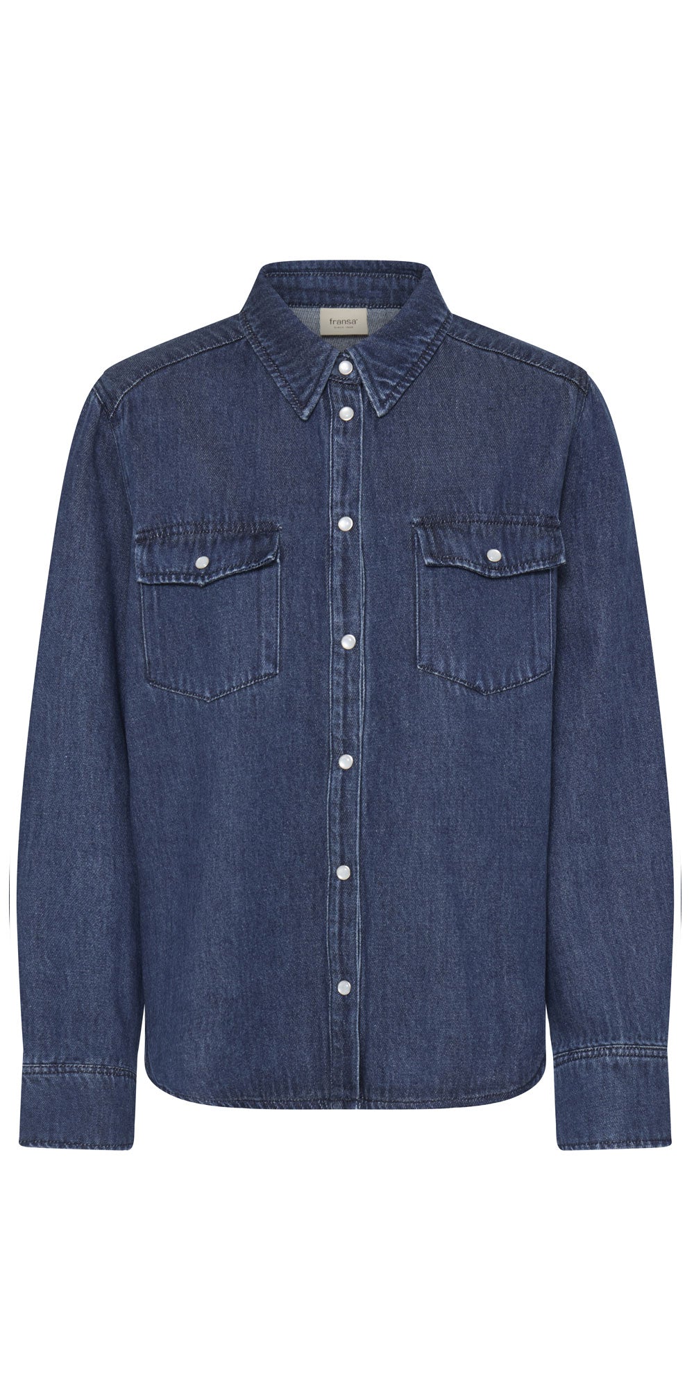 Fransa Dark Denim Jean Shacket