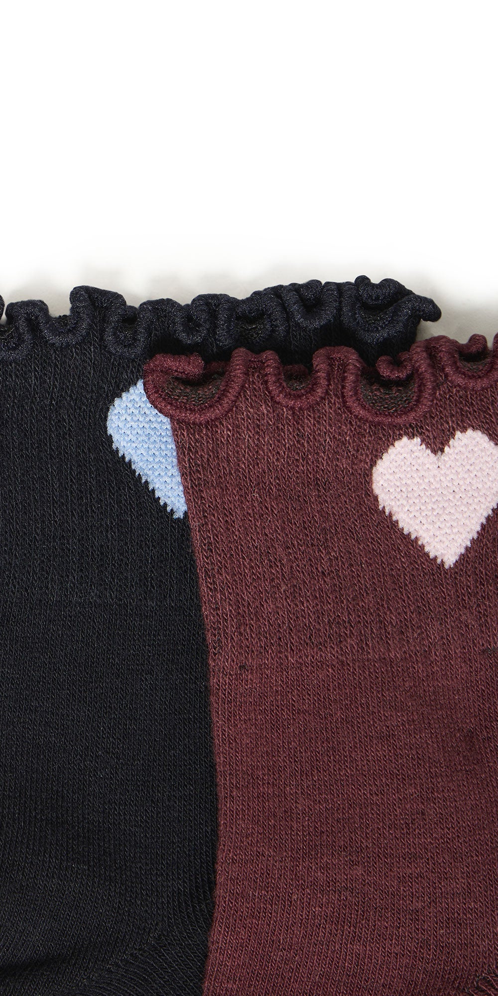 Fransa Heart Socks, 2-pack