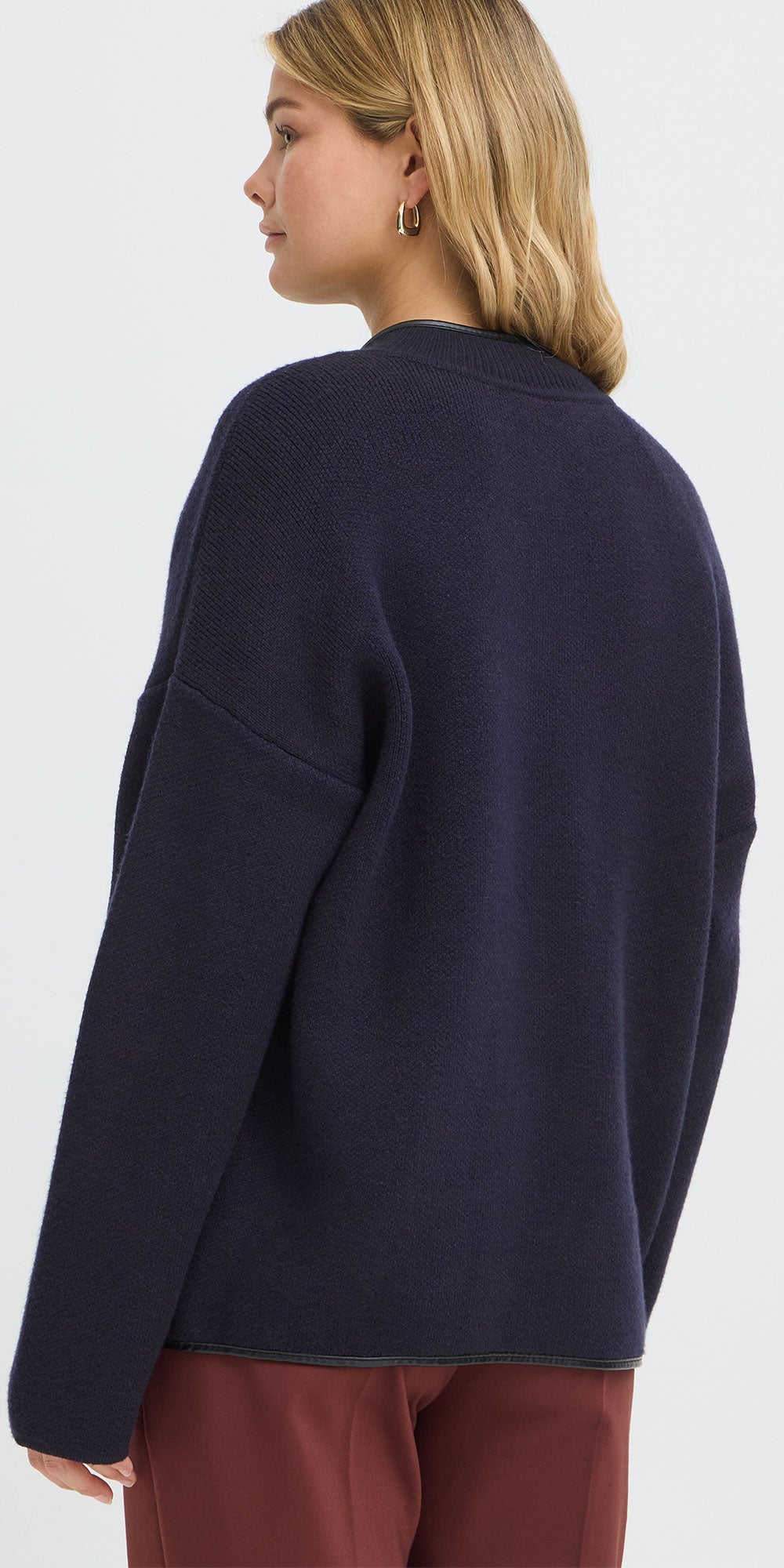 Fransa Knit Cardy Jacket, navy