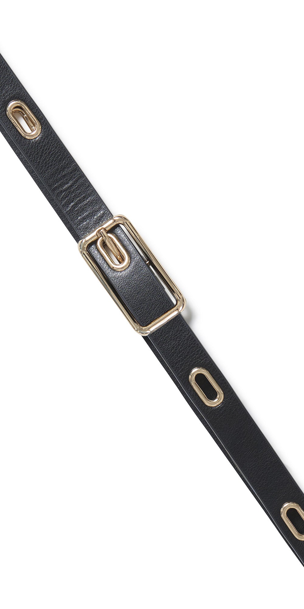 Fransa Oval Grommet Belt, black
