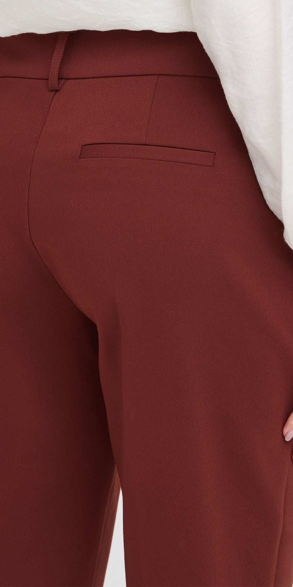 Fransa Slim Lined Trousers, raisin