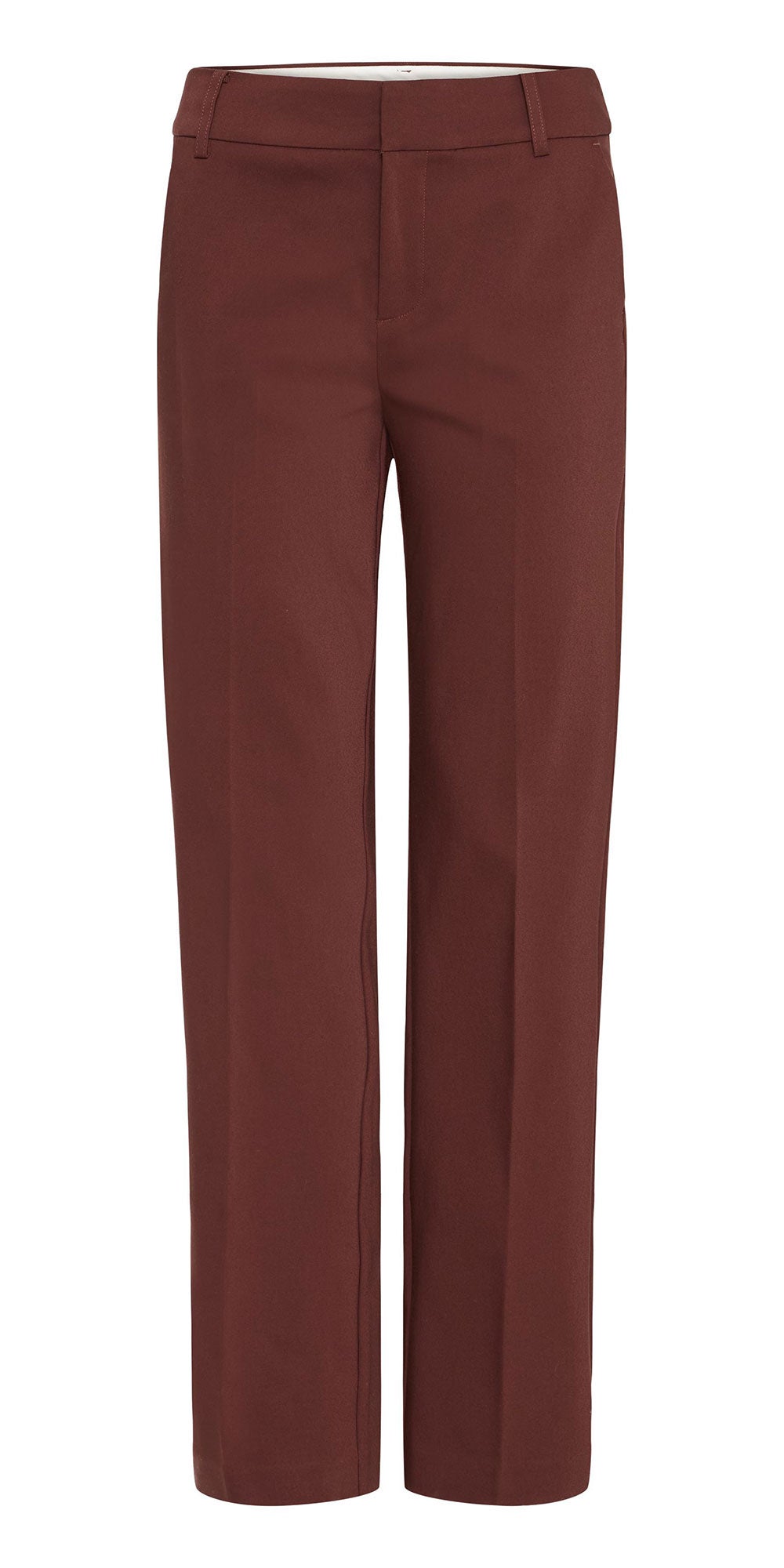 Fransa Slim Lined Trousers, raisin