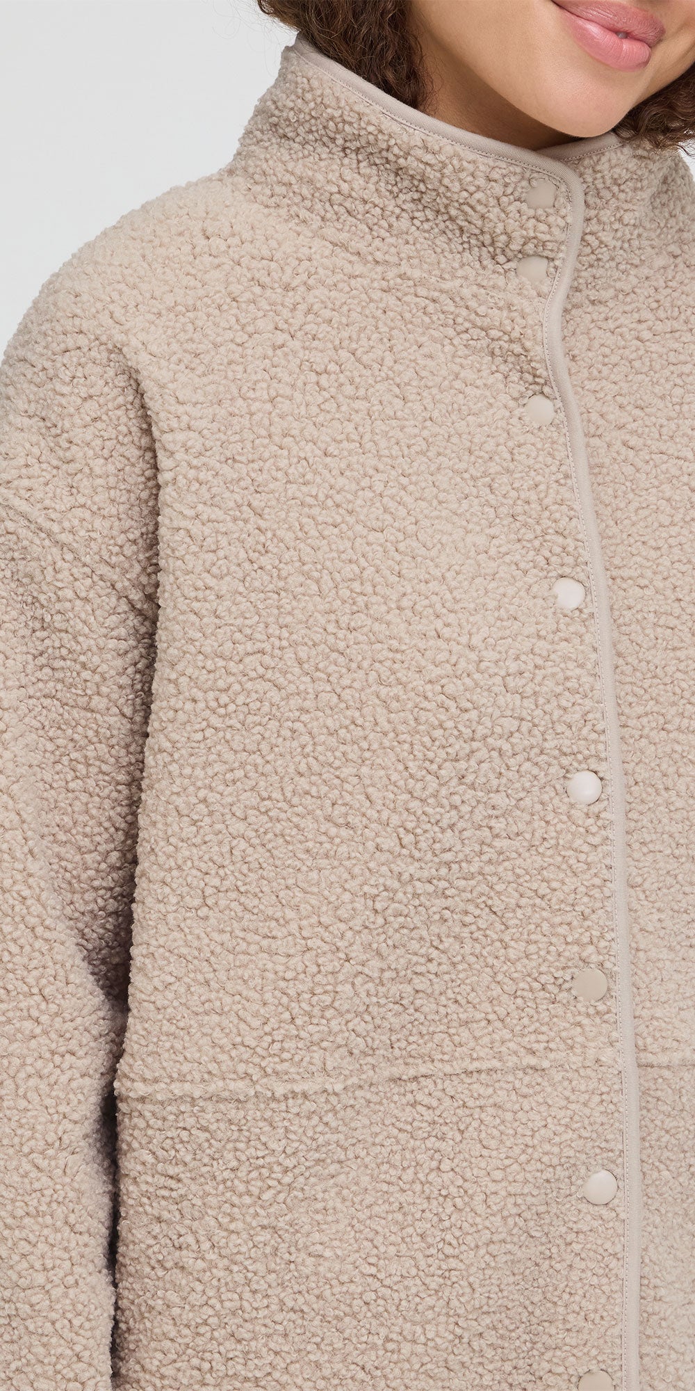 Fransa Teddy Jacket, stone