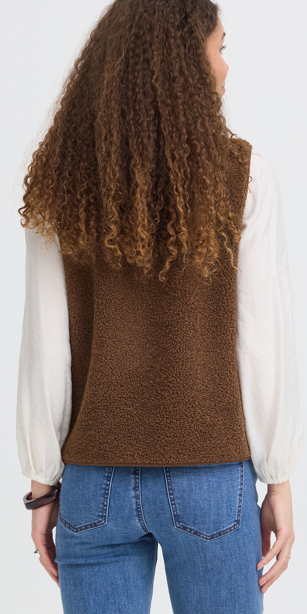 Fransa Teddy Vest, cocoa