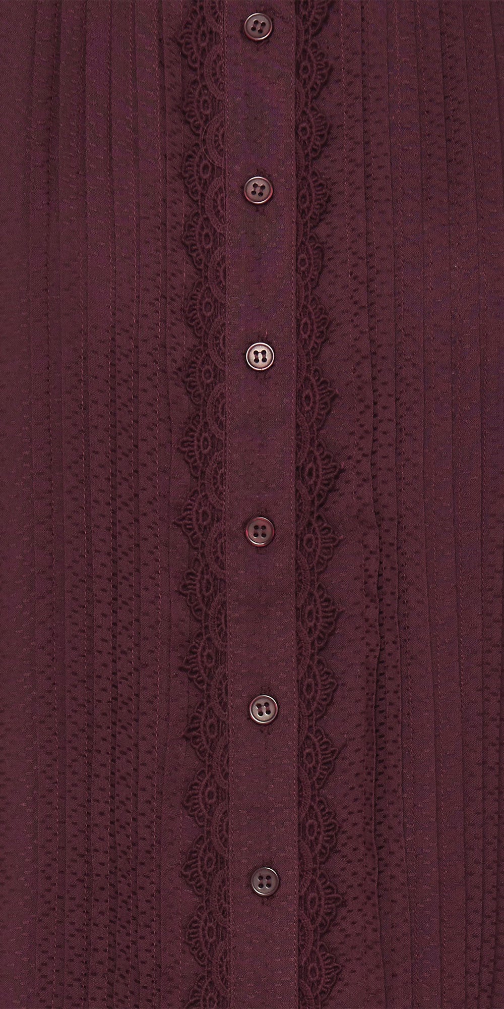 Fransa Tuxedo Blouse, burgundy