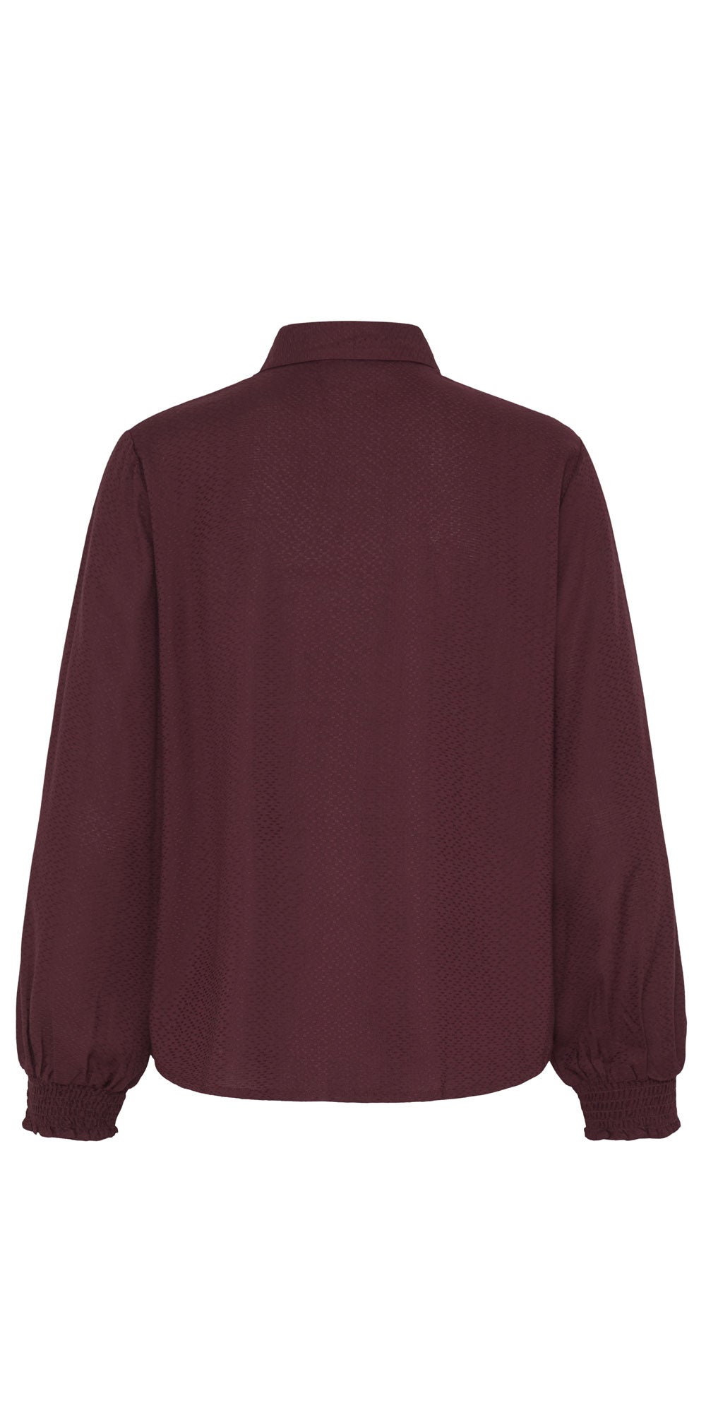 Fransa Tuxedo Blouse, burgundy