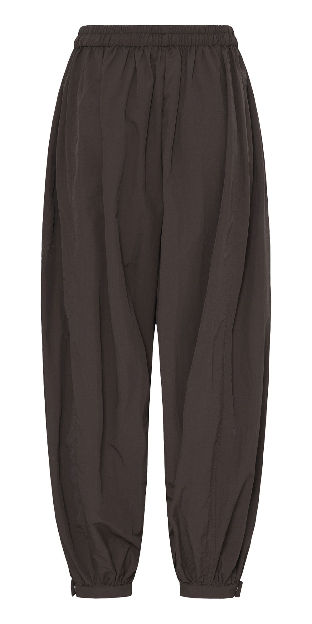 Ichi Gathered Balloon Pants, chocolate brown