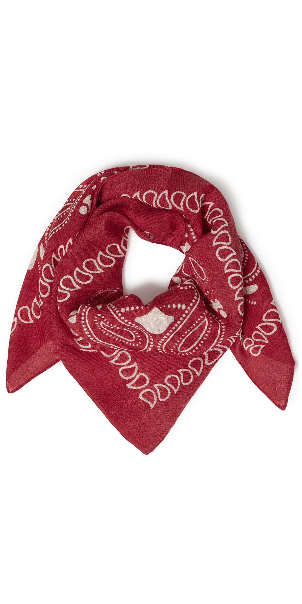 Ichi Large Bandana Scarf, red