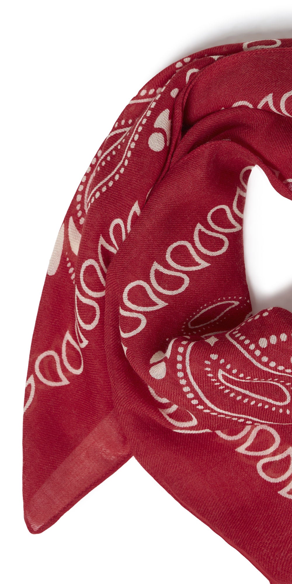 Ichi Large Bandana Scarf, red