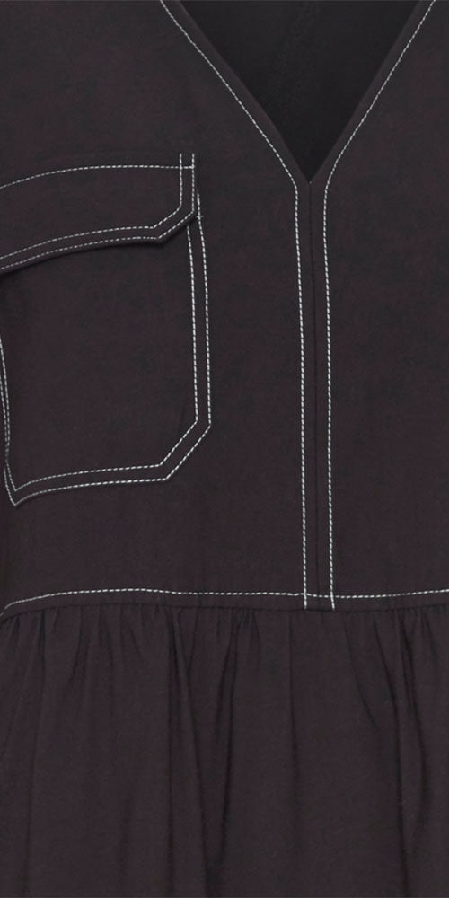 Ichi Contrast Stitched Dress