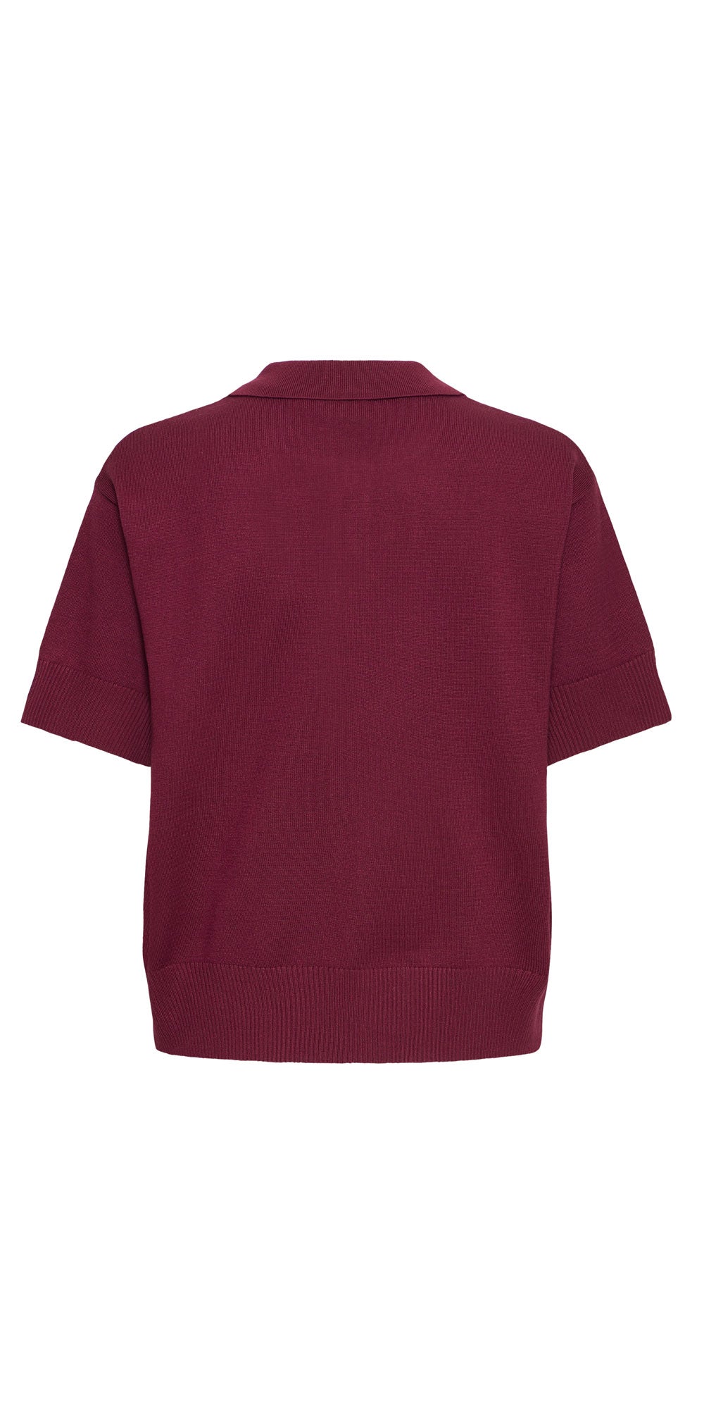 Ichi Fine Knit Polo, magenta
