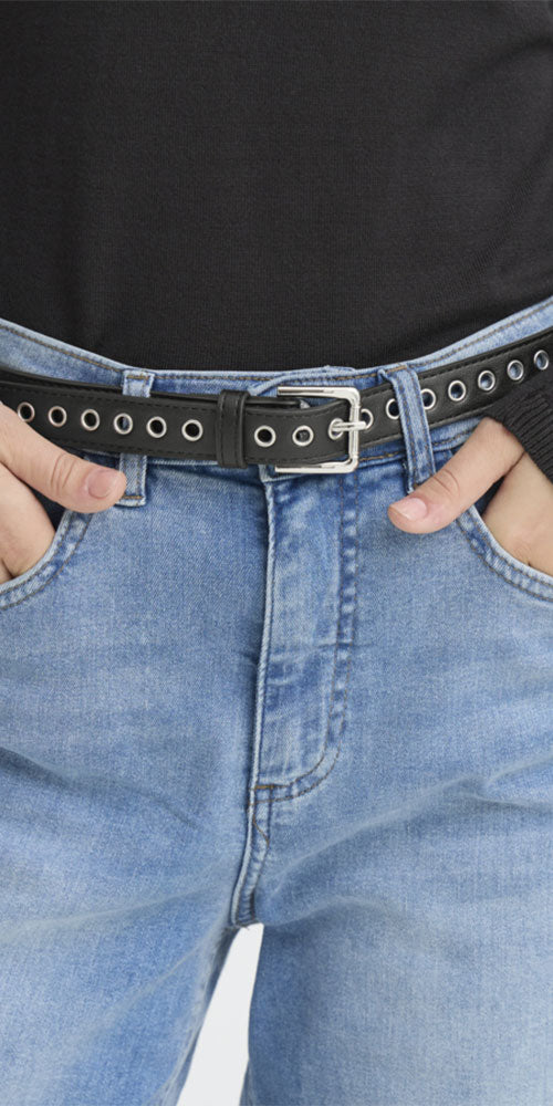 Ichi Grommet Belt, black
