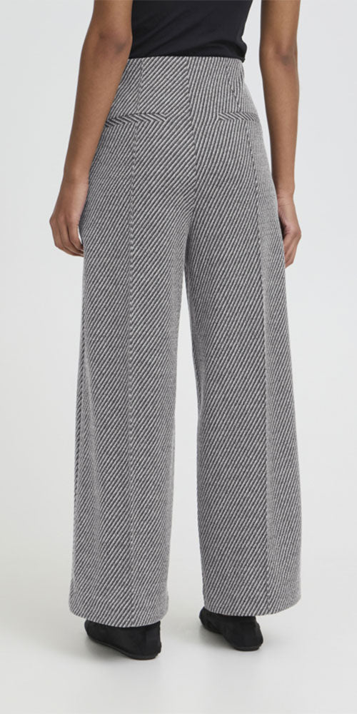Ichi Graphic Twill Ponte Pants