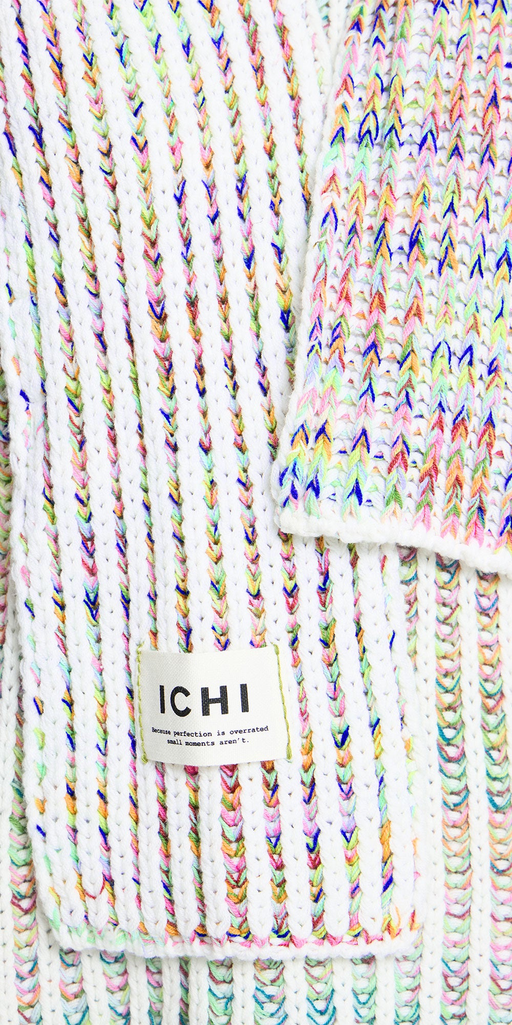 Ichi Multicoloured Shaker Knit Scarf