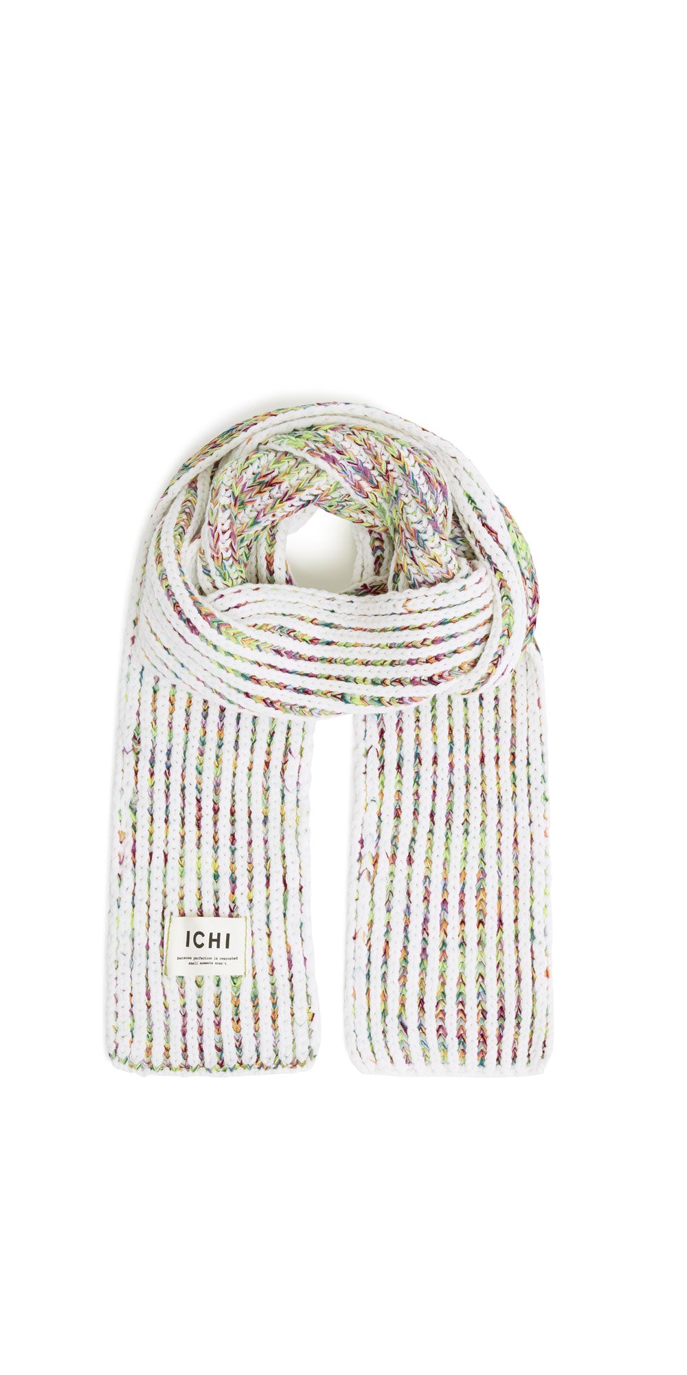 Ichi Multicoloured Shaker Knit Scarf