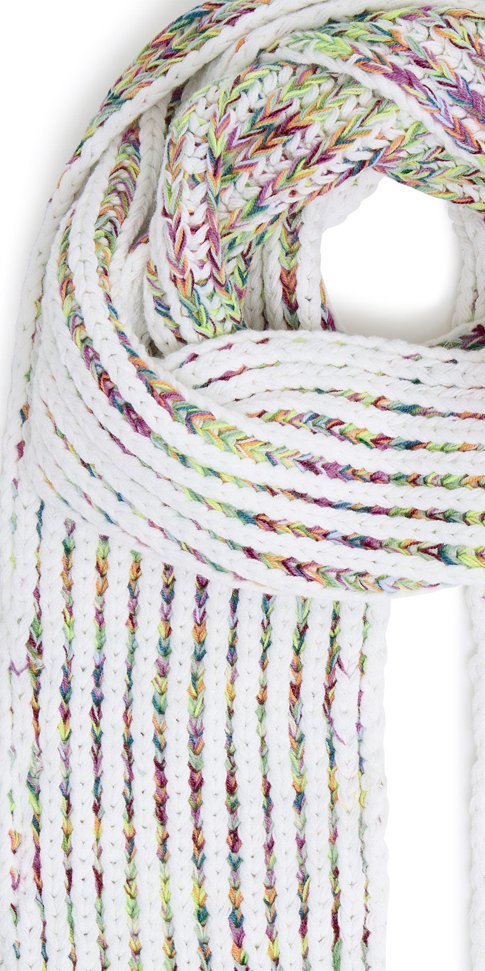 Ichi Multicoloured Shaker Knit Scarf