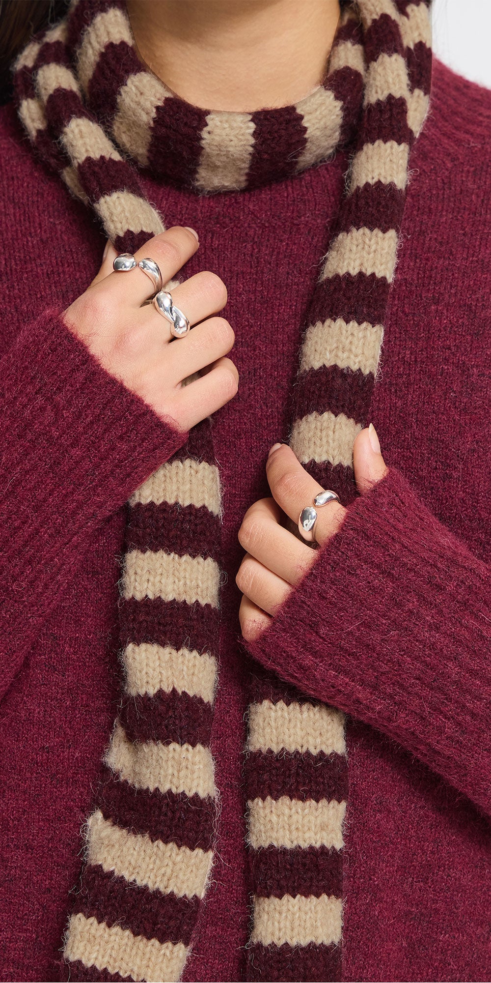 Ichi Narrow Knit Scarf