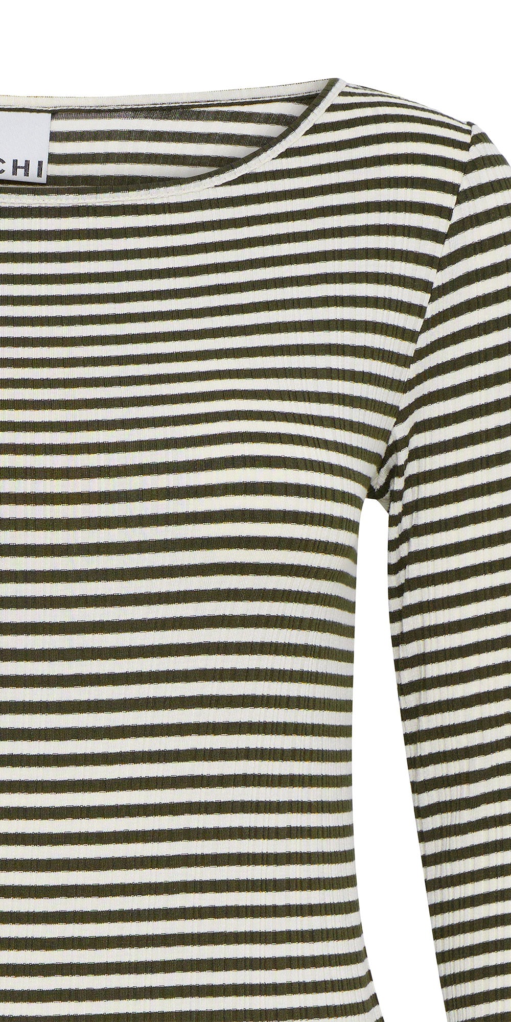 Ichi Striped Lettuce Edge Top, green/birch