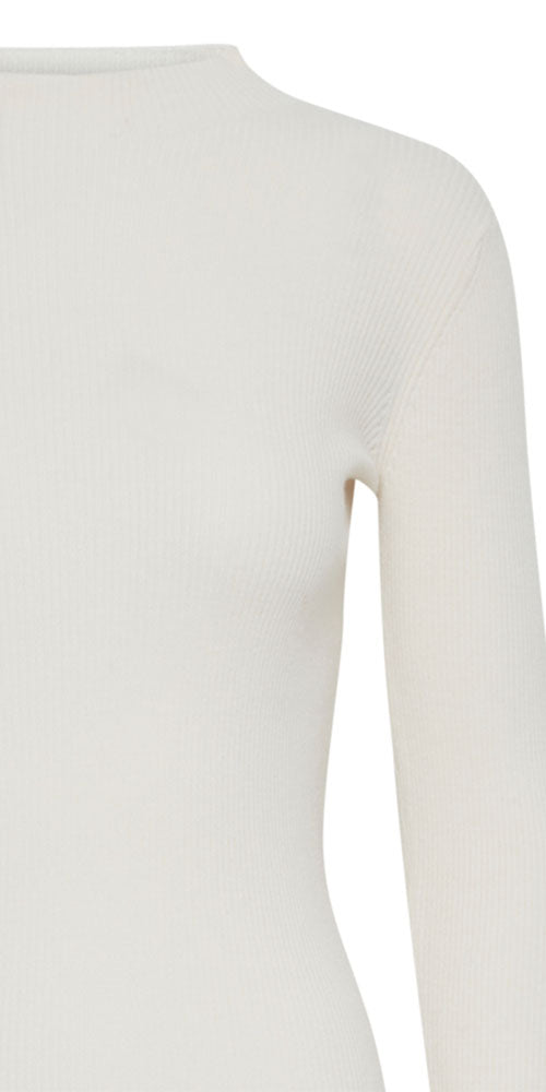 Ichi Viva Long Sleeve Sweater, off-white