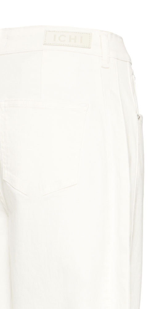 Ichi Darted Barrel Jeans, white