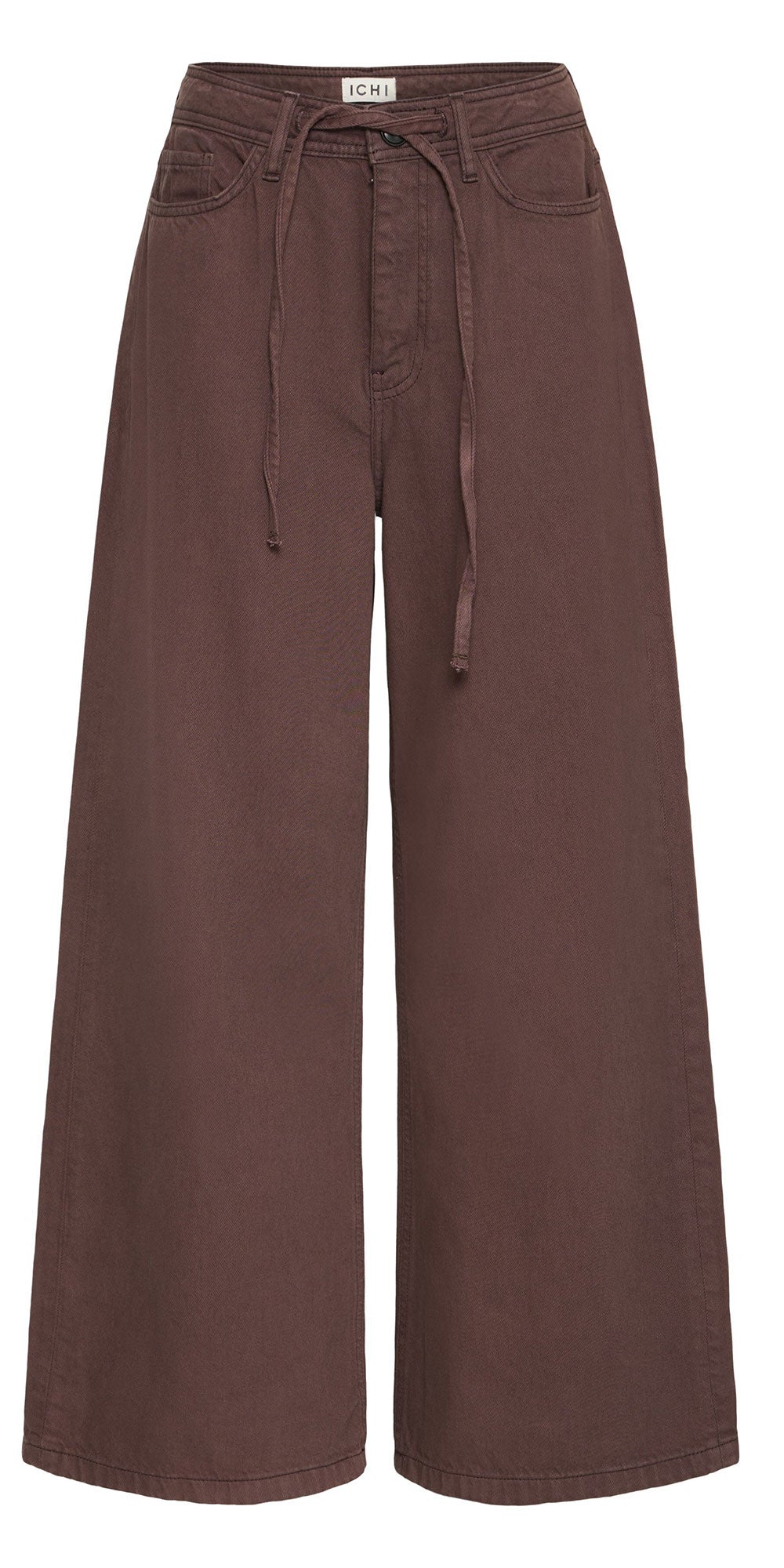 Ichi Wide Leg Jeans, russet brown