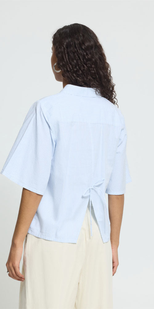 Ichi Tie Detail Button Shirt