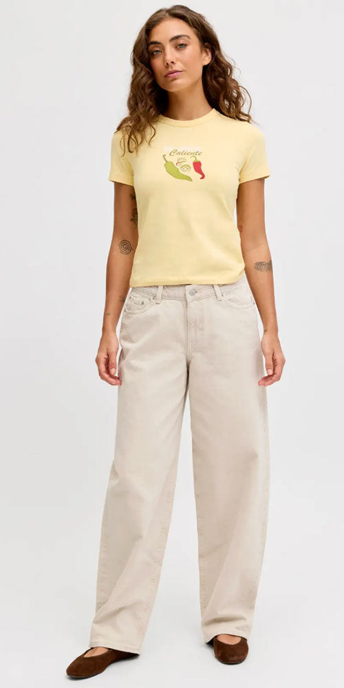 JJXX Barrel Leg Jeans, ecru