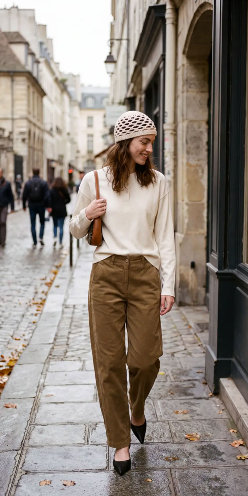 JJXX Corduroy Barrel Pants, oak