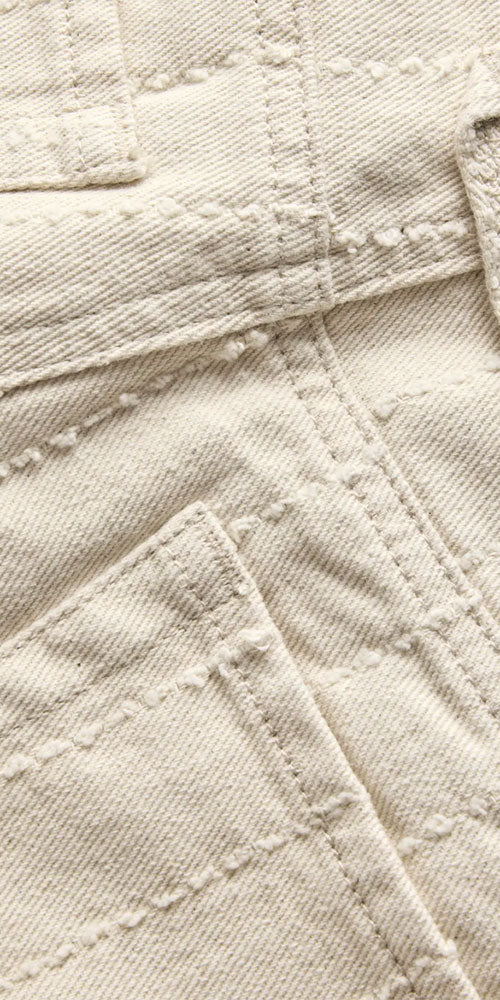 JJXX Textural Stripe Bermuda Shorts, ecru denim