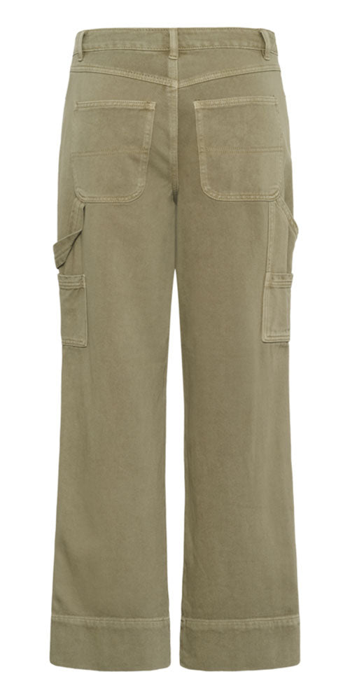 Kaffe Twill Cargo Pants, sage green