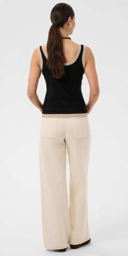 Kaffe Contrast Trim Knit Tank