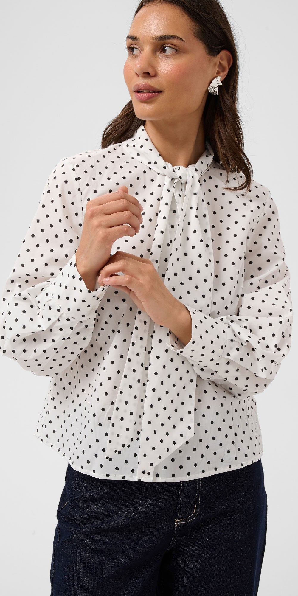Kaffe Cotton Polka Dot Blouse